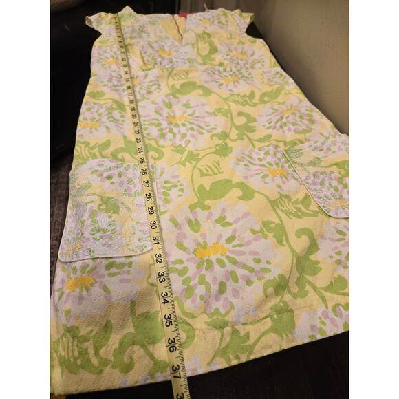 Lilly Pulitzer Jubilee Shift Dress Cap Sleeve Embroidered Pockets V-Neck Size 14 - Picture 9 of 11